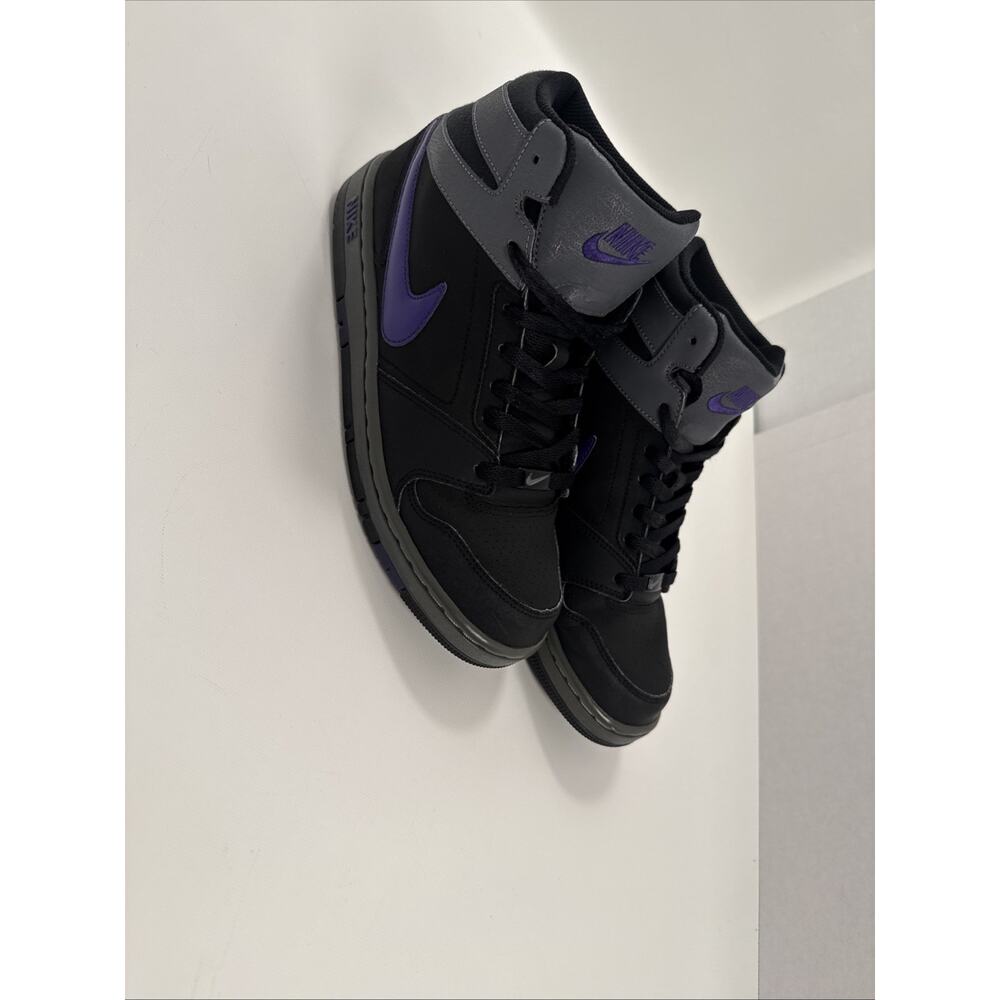 Nike Prestige IV High Black Grey Deep Purple Basketball Shoes